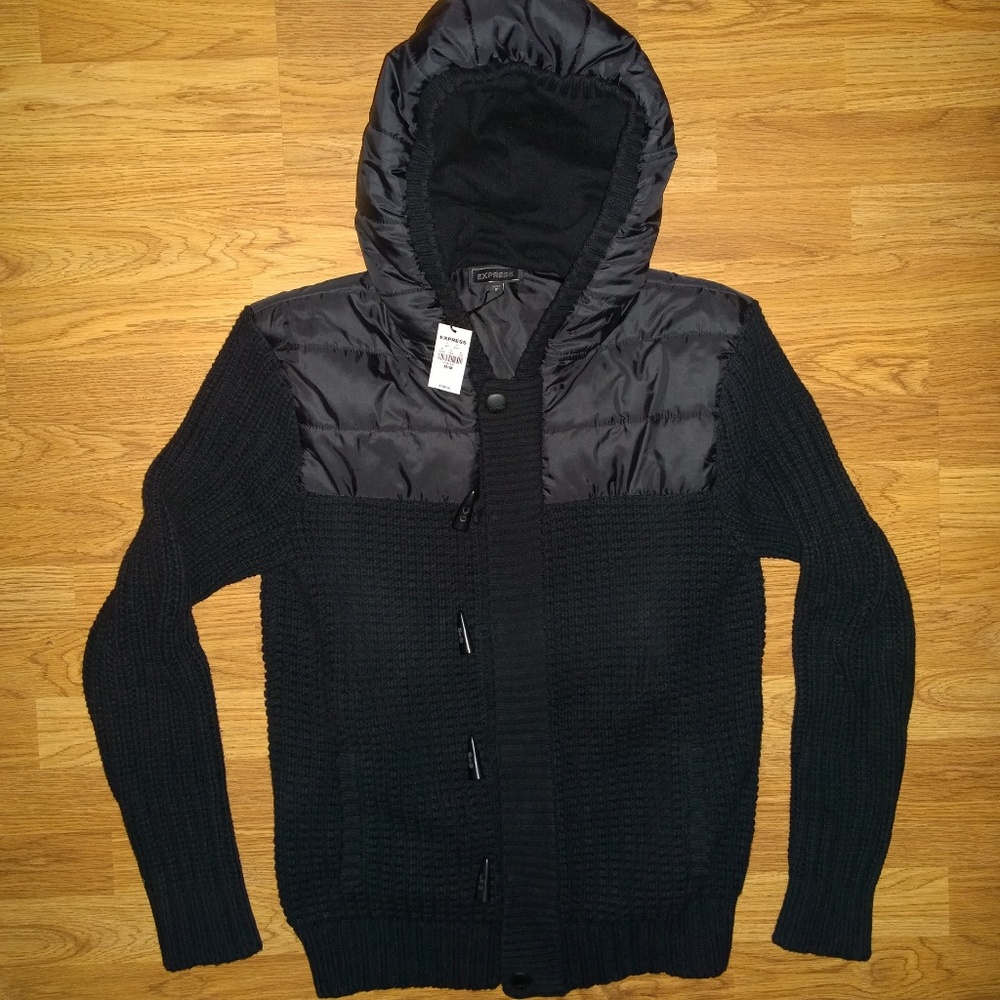 Men's EXPRESS Hooded Knit Sweater | Jacket | Coat